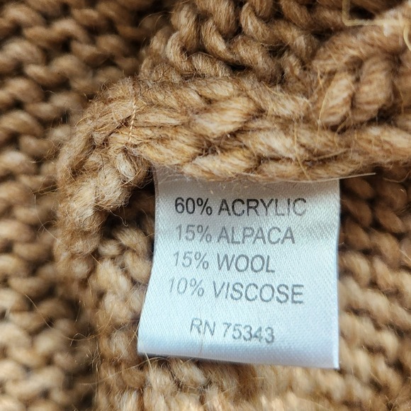 Elsamanda‎ Anthropologie Alpaca brown & white sweater size small - Picture 6 of 7